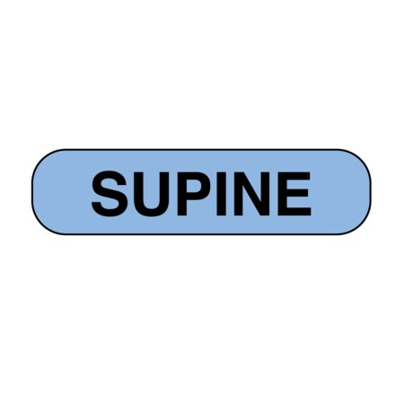 Nevs Information Labels - Supine 5/16" x 1-1/4" Blue w/Black X-3826